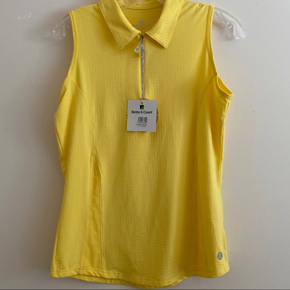Bette & Court Sleeveless Golf Polo Shirt - Picture 1 of 13